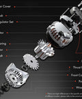 Exploded view diagram of components for Plug-And-Play Alternator For Mazda Miata 2001 Through 2005, 12V 80A With 4-Groove Pulley