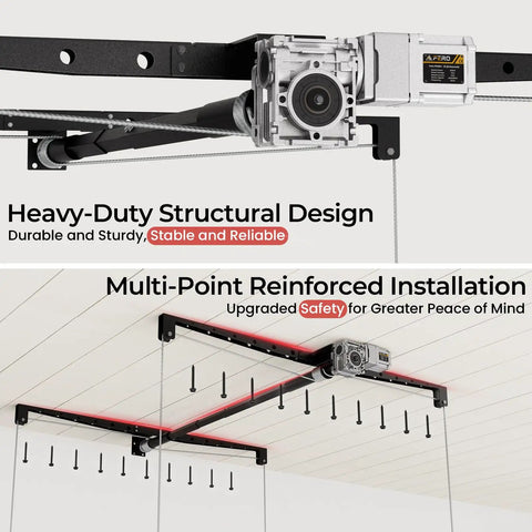 Game Changing Motorized Garage Ceiling Storage Rack With Remote Control 4 By 4 Ft Overhead Lift System Offering Hella Durable Space Saving Hanging Shelves No Sweat Setup For Up To 250 Lbs Capacity Equipment
