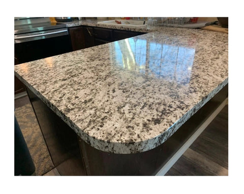 Peel And Stick Waterproof Vinyl Countertop Backsplash Wrap 36x144 In Grey Off White Black Granite Marble Look on kitchen counter