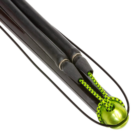Close-up of Shaka Black Carbon Polespear 7 Foot For Spearfishing Free Diving And Scuba Diving 3 Piece Carbon Fiber Pole detail view.