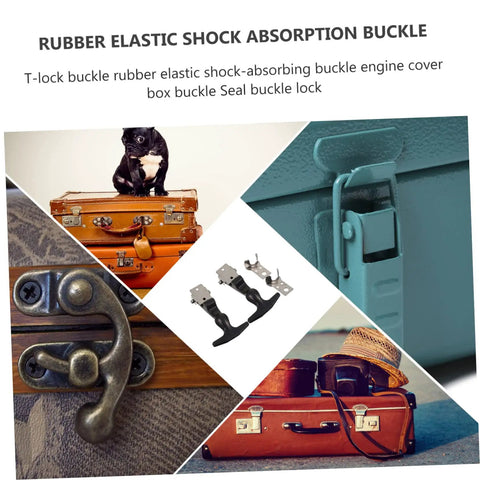 T Shape Rubber Lock Draw Latch Hasp For Engine Covers And Cabinets Flexible Hood Catch with suitcase and dog