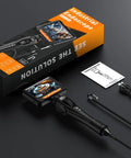 Two-Way 210° Articulating Borescope With 4.3 Inch 1080P Endoscope Camera And LED Light For Quick Engine And HVAC Inspections Pro-Grade Flexible Probe Crystal Clear Real-Time Views For Easy Troubleshooting. 4.3-inch screen, probe, cable, and box