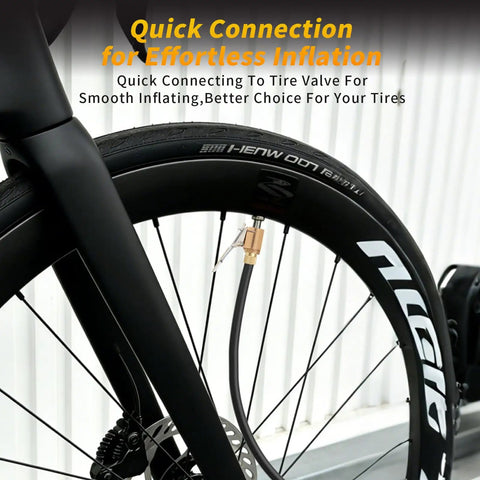Bicycle tire with 4 Pack 8mm Brass Tire Air Chuck Quick Connect Adapter For Twist On To Lock On Inflation No Air Loss Valve Connector
