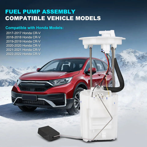 Heavy Duty Electric Fuel Pump Module Assembly Straight Swap For Honda Crv 2017 2022 Gas Engine High Output Replacement with vehicle model compatibility.