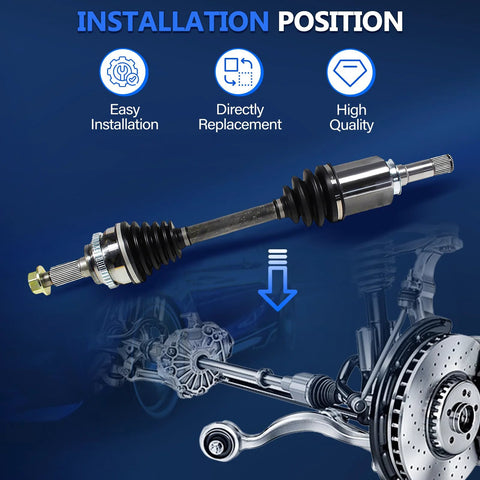 Front CV Axle Assembly Kit For Hyundai Sonata 2015 2016 2017 2018 2019 And Kia Optima 2016 2020 Left And Right CV Axle Shaft Joint Replacement