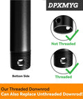 Built Tough 12 Inch Threaded Ceiling Fan Downrod In Matte Black showing threaded and unthreaded ends for easy installation.