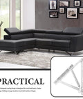 2 Pack Triangular Spring Lift Up Hinges For Sofa Beds And Furniture, Hot Rolled Steel In Silver Elevates Sofa Bed Base