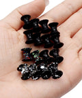 Hand holding 10 Gauge Silicone Ear Gauges Set Ultra Thin Tunnels Plugs For Ear Piercing 6 Pairs In 2.5mm Non Toxic and Non Allergenic