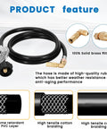 6.5 Ft Propane Regulator And Hose With 90 Degree Elbow Adapter For 17 And 22 Inch Tabletop Griddles, rubber material.