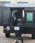 Heavy Duty Rotary Screw Air Compressor With 100L Or 500L Tank And Integrated Air Dryer, showing internal components and control panel.