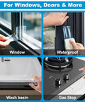 Heavy Duty Weatherproof Seal Tape 2 Inch By 30 Yards Blocks Drafts And Rain Leaks With Waterproof Adhesive used on windows and surfaces.