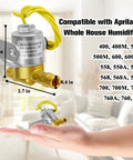 Hand holding 4040 Humidifier Solenoid Valve Replacement For Whole House Humidifiers, dimensions 2.7 inches, 2.0 inches