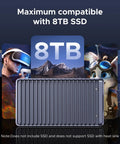 Slick Beast Mode M2 Nvme Enclosure for External Solid State Drives, aluminum housing compatible with 8TB SSD.