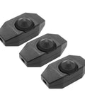 3 Pack Inline Rotary Dimmer Switch 110V Black For DIY Lamps Kit Soldering Required, three black rotary dimmers