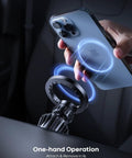 High Capacity MagSafe Car Mount Vent Holder With Blasted N52 Super Magnets Compatible With iPhone, attaching phone easily.