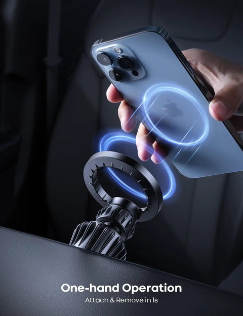 High Capacity MagSafe Car Mount Vent Holder With Blasted N52 Super Magnets Compatible With iPhone, attaching phone easily.