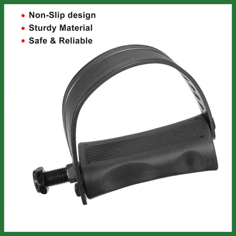 Non Slip Exercise Bike Pedals With Straps, One Half Inch Spindle, 12.7mm Spindle Replacement Pedals For Indoor And Outdoor Cycling, Durable Black Pedals With Secure Strap System.