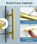 12 Pack 5 Inch Gold Cabinet Pulls Solid Aluminum Construction Fade Resistant Finish Durable Drawer Handles For Kitchen Cabinets Dressers Closets Wardrobes And Furniture Hardware Durable And Fade Resistant For Daily Use In High Traffic Areas, featured with scratch-resistant surface and effortless pull design.
