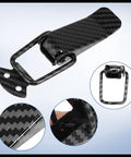 Universal Car Bumper Security Hook Lock Clips Quick Release Fasteners, carbon fiber pattern, close-up view
