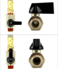 Two Pack Extended Tank Drain Valve Kit For Air Compressors With Ten Inch Drain Hose And One Quarter Inch NPT Threads
