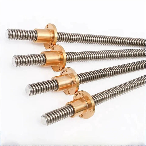 T16 Trapezoidal Lead Screw With Solid Brass Nut For Hella Smooth CNC And 3D Printer Builds Offering Knockout Precision Two Three Or Four Millimeter Pitch And Fully Custom Lengths Perfect For Serious Maker Projects And Daily Workshop Rigs