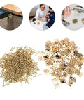 Miniature Copper Jewelry Box Hinges Set 50 Pcs Small Folding Cabinet Hinges For Wooden Boxes And Dollhouses Ideal For Jewelry Box Repair Chests And DIY Furniture Projects Antiqued Brass Finish Rust Resistant Hardware By Toddmomy