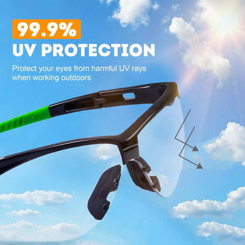 Clear Safety Glasses 2 Pack For Men And Women, Anti Fog And Scratch Resistant, ANSI Z87.1 Eye Protection, UV rays blocking