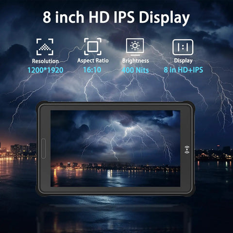 Eight Inch Rugged Tablet With Integrated 2D Barcode Scanner And Android 13 System Offering Rock Solid Durability And Ip65 Water Resistance For Logistics Crews Seeking Heavy Duty Mobile Tech with HD IPS display.