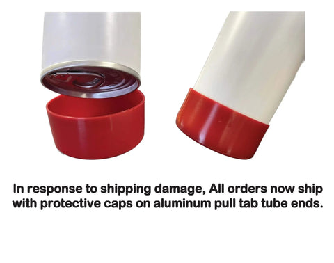 Five Percent Moly Heavy Duty High Temperature Grease NLGI Grade 1 For Construction And Mining, 464 Degree Fahrenheit Drop Point, with protective red caps on tubes