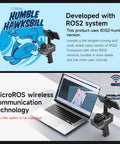 Handheld Scanning Lidar For 3D Mapping And Navigation With MicroROS WiFi Bridge, ROS2 And Linux Support, 6 Axis IMU shown with laptop.