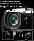 Ultra Slim 49mm UV Filter With Multicoated Water Repellent Nano Coatings For Scratch Resistant Lens Protection on camera