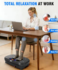 Vibration Plate Exercise Machine For Full Body Training And Muscle Activation Fitness Platform at a desk for muscle relief.