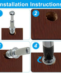 Step-by-step installation guide for 10 Pack M6 X 35mm Cam Bolts For Furniture Assembly Heavy Duty Iron Connectors With Galvanized Finish