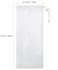 Three Pack Finch Sock Feeders Budget Friendly With Thistle Seed Bags For Outdoors And Garden, White, 4.7 by 11 inches bag
