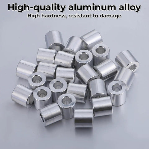 Aluminum Spacers Set Of 25 Round Unthreaded Standoff Bushings For Screws One Half Inch Outer Diameter One Quarter Inch Inner Diameter One Half Inch Length Precision Hardware Spacers For Stable Mounting