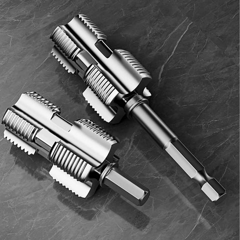 Essential Multitask Pipe Threader Kit For PVC, featuring tough alloy dies with ergonomic design for precise plumbing tasks.