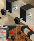 Drawer Front Installation Clamps Set For Woodworking With Cold Rolled Steel C Clamps And Protective Pads in use