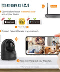 1080P Wireless Indoor Security Camera With Pan Tilt Zoom For Home Nanny Cam Use, app connection guide and camera setup
