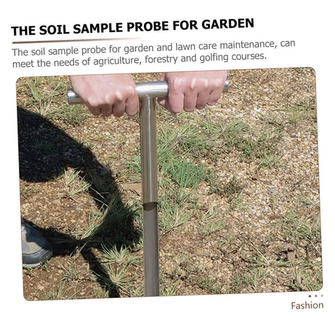 Ergonomic Stainless Steel Soil Sampler Probe With T Handle For Lawn Garden Agriculture Forestry Durable Lightweight No Fuss Easy To Use Tool For Quick Sampling And Accurate Readings in use