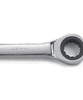 12 Point Ratcheting Combination Wrench 36mm, 72-Tooth Box End, Slim Head For Tight Spots, shown with engraved size marking