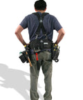 Air Channel Molded Suspenders With Spring Hooks For Tool Belts Ultra Comfortable Thick Foam Shoulder Pads Adjustable Lengths
