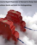 Rock Solid Automatic Aerosol Fire Extinguisher With Advanced Heat Sensor And Quick Flame Detector Tech No Sweat Emergency Flame Control Can for precise aerosol dispersion.