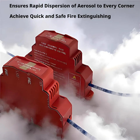 Rock Solid Automatic Aerosol Fire Extinguisher With Advanced Heat Sensor And Quick Flame Detector Tech No Sweat Emergency Flame Control Can for precise aerosol dispersion.