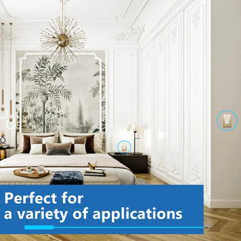 Decorator Switch Or Receptacle Metal Wall Plate Built Tough With Corrosion Resistant Stainless Steel And Polished Brass Finish on bedroom wall
