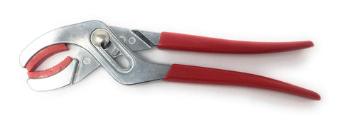 Soft Jaw Cannon Plug Pliers For Aircraft Electrical Connectors With Slip Joint Handles And Serrated Replaceable Plastic Jaws.