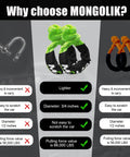 Comparison chart highlighting Two Pack Beefy Synthetic Soft Shackles Three Quarter Inch By Twenty Three Inch With 66,000 Pounds Break Strength in marine green.