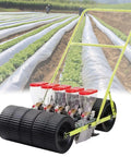 Three To Six Row Precision Planter For Garden Seeds 2 To 10mm with adjustable row spacing shown with rows of plants in background