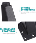 Adjustable Aluminum Alloy Cabinet Feet 10cm Leveling Legs for Furniture Support, black sand finish close-up
