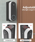 Adjustable Doorbell Mount For Arlo Video Doorbell 2K 2nd Gen Wedge Kit With 0 To 45 Degree Tilt Left Or Right Adjustment