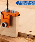 Skip The Guesswork With This Top Shelf Double Hole Drill Positioner Jig For Woodworking And Cabinet Builds, metal jig for precise drilling.